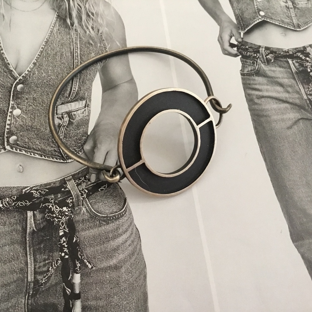 Kimya Joyas Contemporary Sterling Silver Circle Bracelet/Bangle